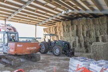 Large hay storage shed