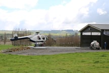 Commercial helicopter shed