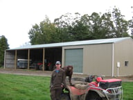 12m farm Implement storage shed