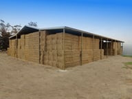 Space is maximised in this cleasrpan hay storage shed