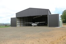 Airplane hanger made from coloursteel